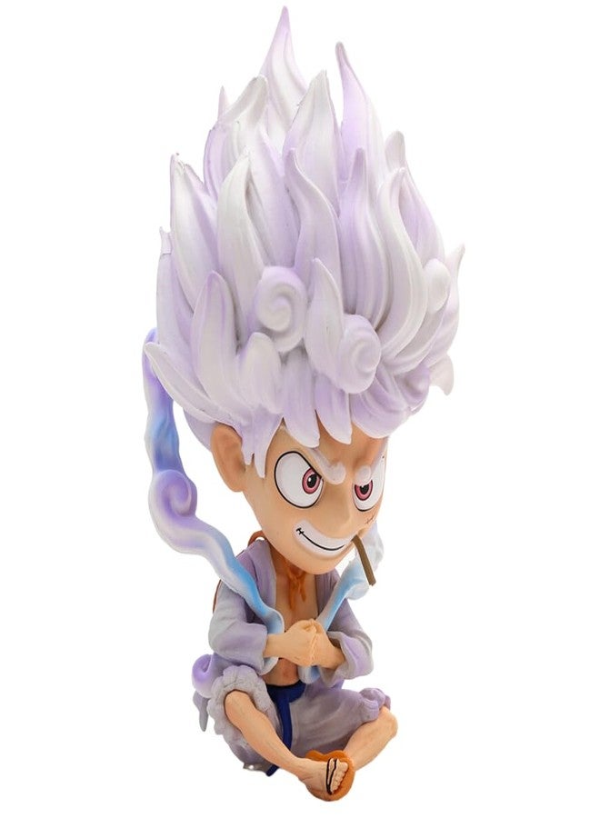 Funfob Blue Aura Monkey D Luffy Gear 5 Action Figure Height - 14Cm Pvc Multicolour Collectible For Anime Fans (Gear 5 Sharp Hair) - Image 1